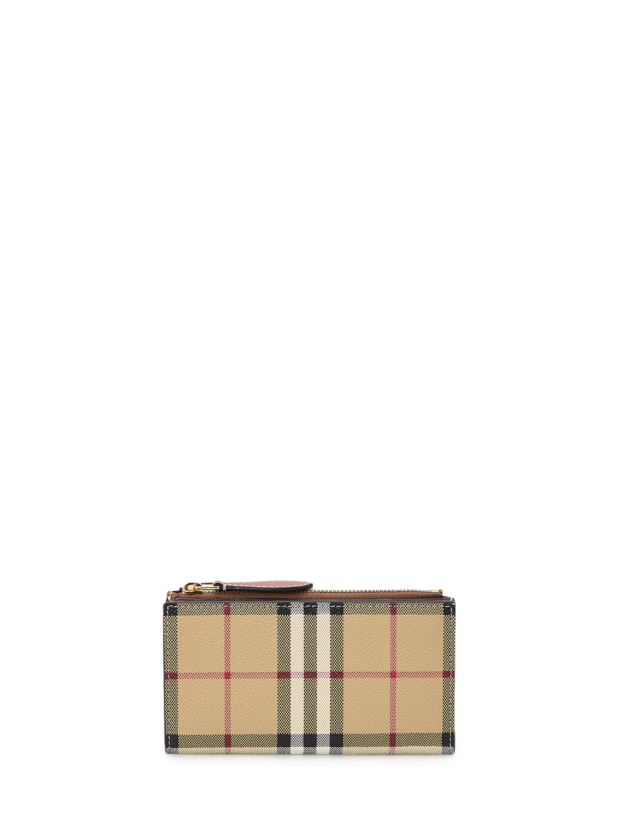 

Кошелек Burberry Check Medium Bi-fold, бежевый