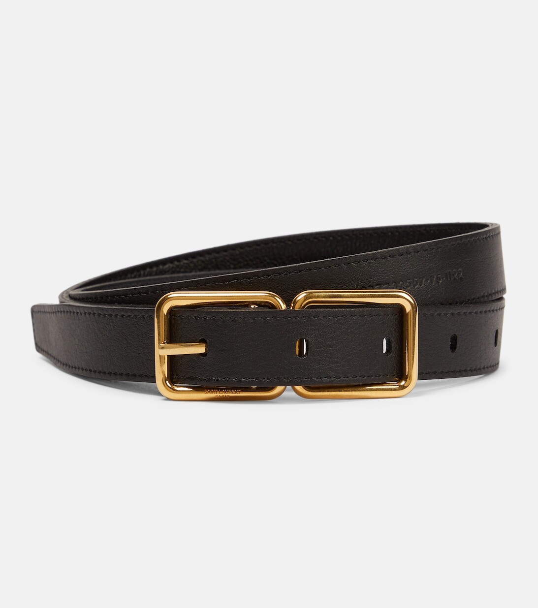 

Кожаный ремень Saint Laurent, черный