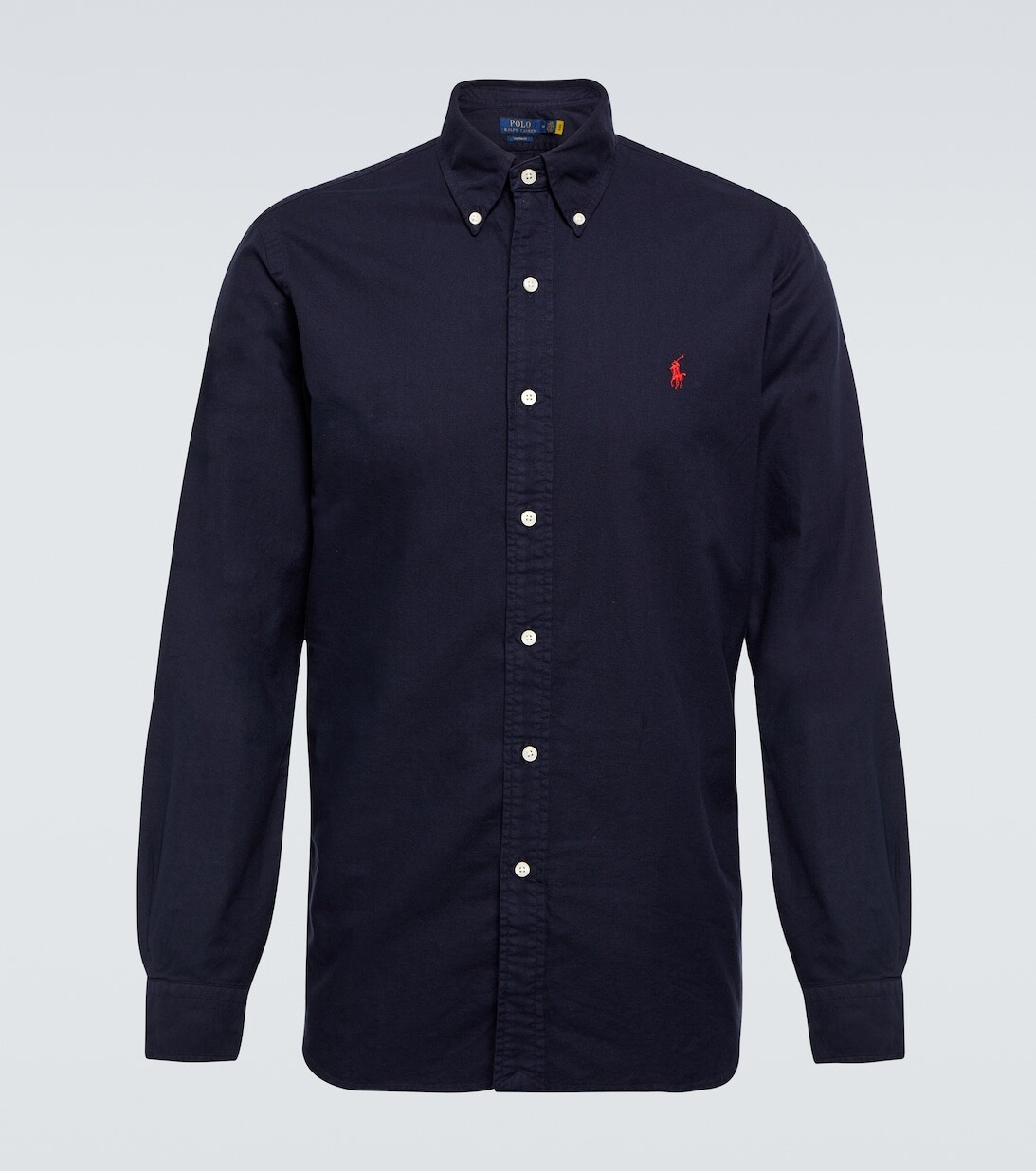 

Хлопковая рубашка Polo Ralph Lauren, синий