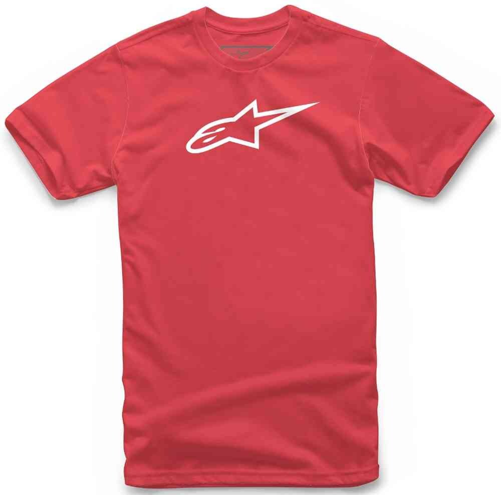 

Нестареющая классическая футболка Alpinestars, красный белый