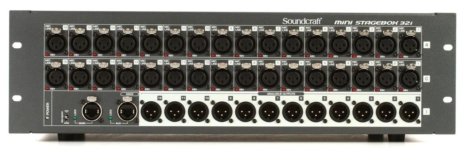 

Soundcraft Mini Stagebox 32i 32-канальный цифровой сценический блок