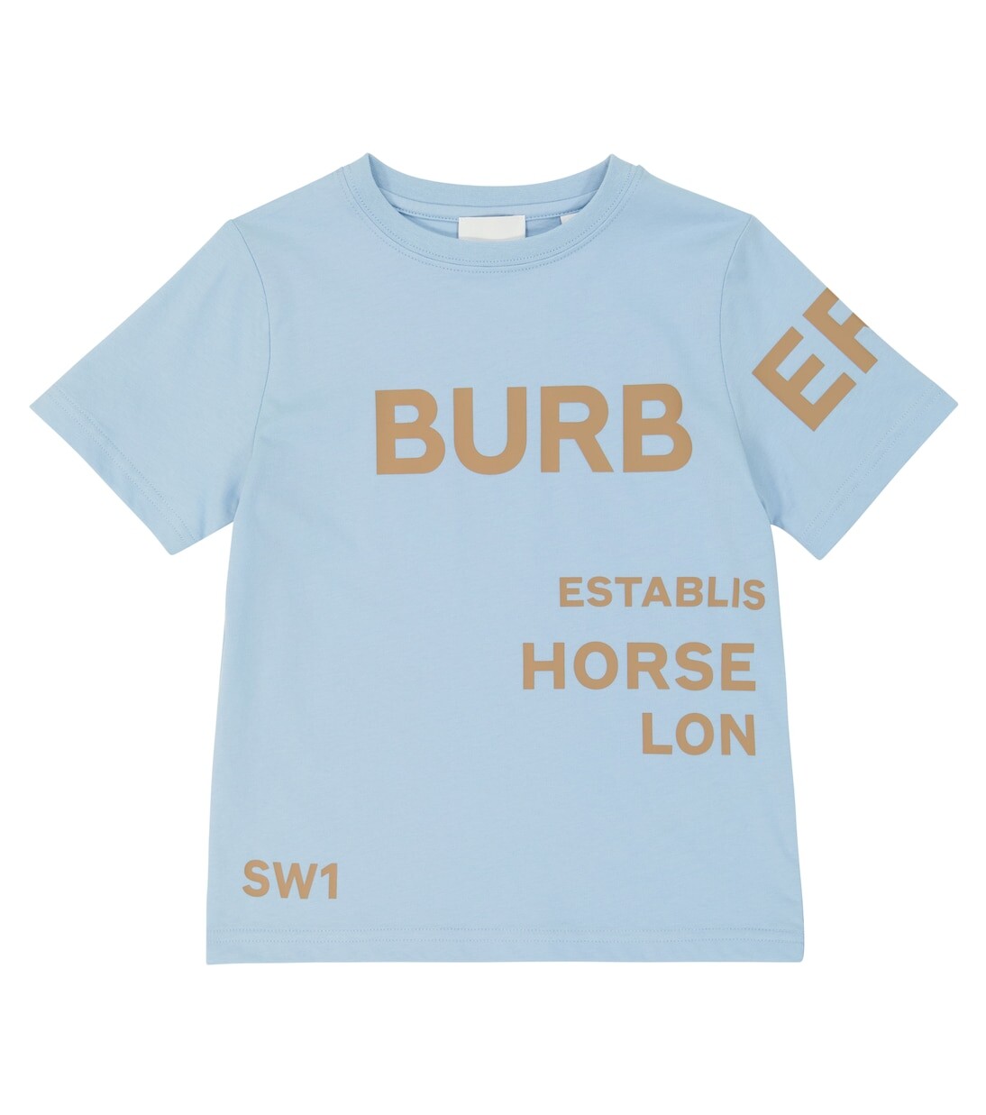 

Футболка из хлопкового джерси с принтом Burberry Kids, синий