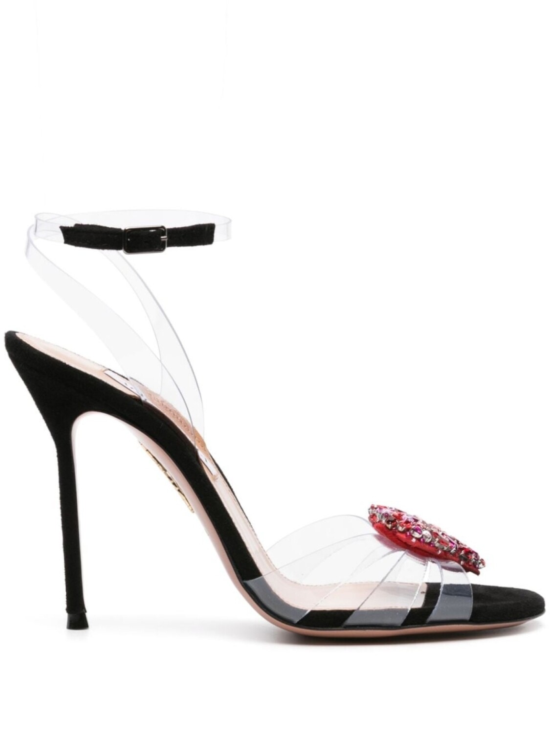 

Aquazzura босоножки Love Me 115 с кристаллами, черный