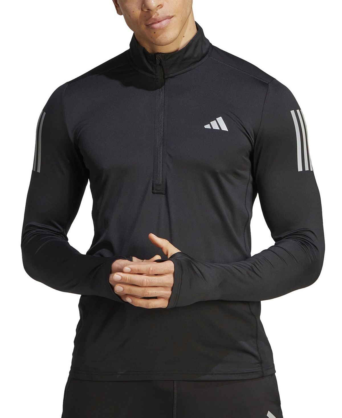 

Мужская толстовка с длинным рукавом и молнией на четверть для Run The Run adidas