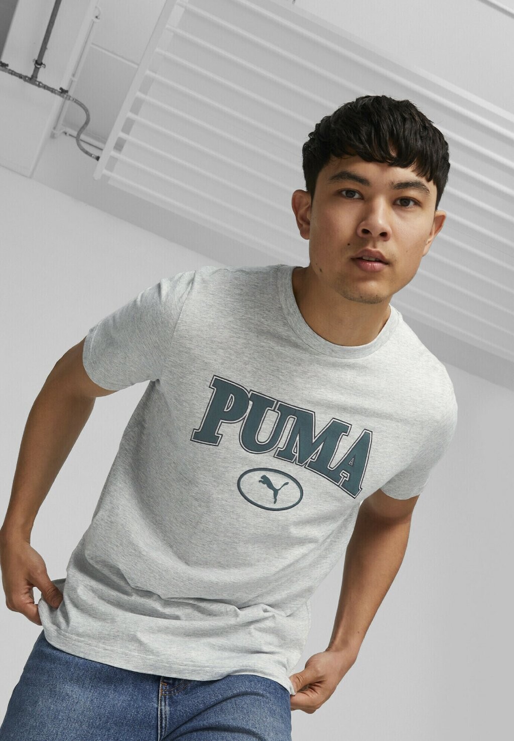 

Футболка с принтом SQUAD Puma, светло-серый вереск