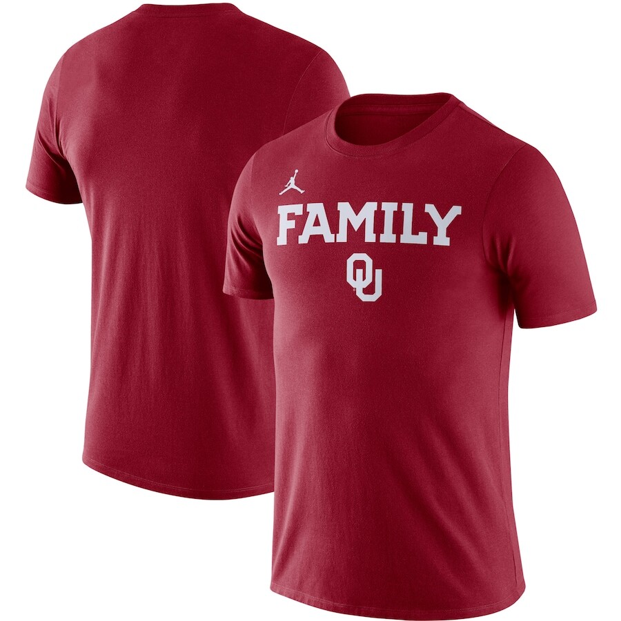 

Футболка с коротким рукавом Jordan Brand Oklahoma Sooners, малиновый