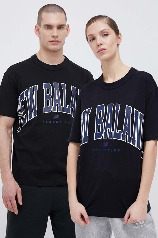 

Хлопковая футболка New Balance, черный