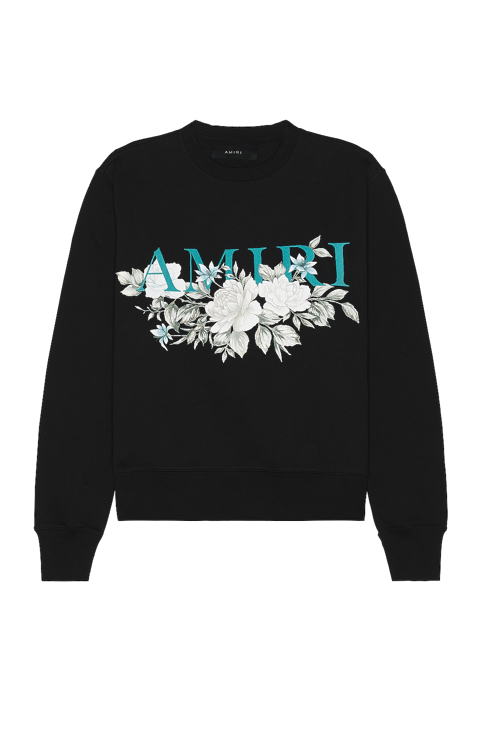 

Толстовка Amiri Floral Logo Crew, черный