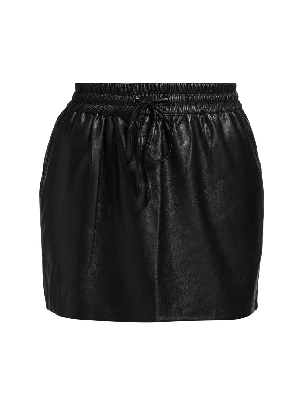 

Мини-юбка из искусственной кожи Better Than Leather GOOD AMERICAN, черный