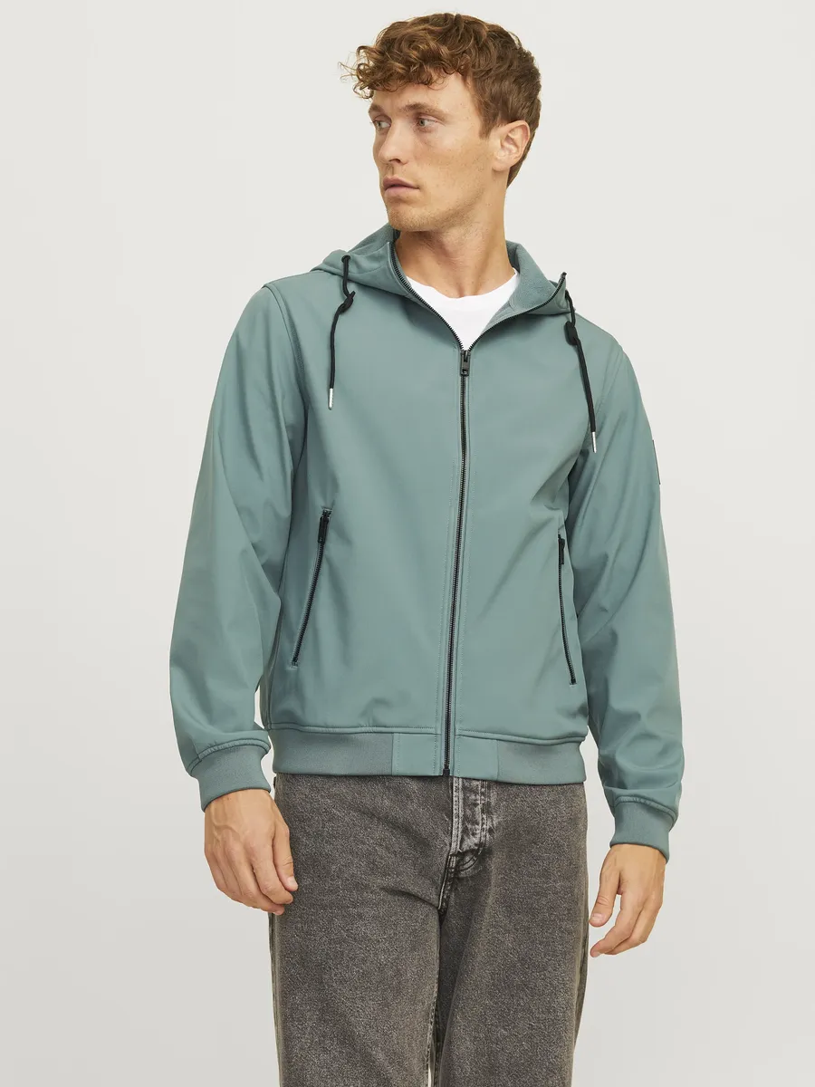 

Куртка из софтшелла Jack & Jones "JJEBASIC SOFTSHELL HOOD NOOS", с капюшоном, синий