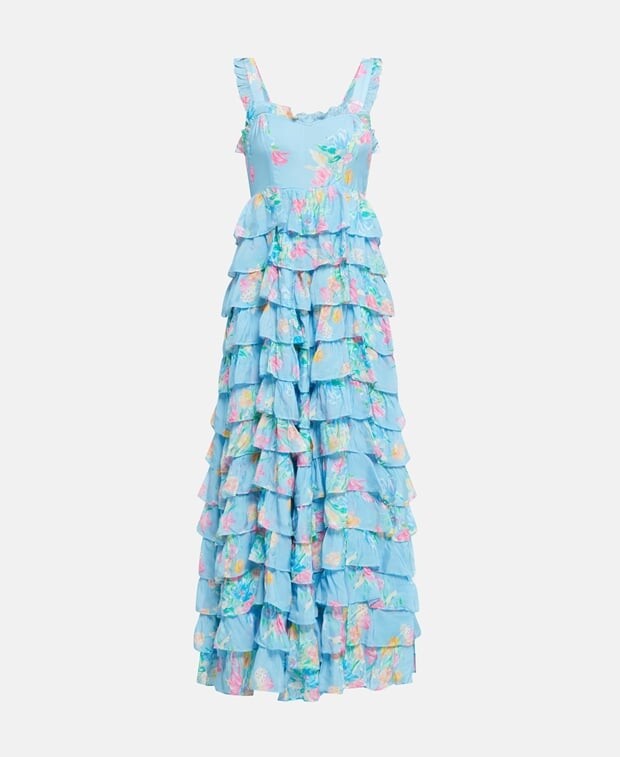 

Длинное платье LoveShackFancy, синий