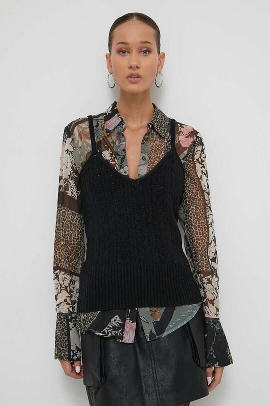

Топ Blumarine из смесовой шерсти Blugirl Blugirl Blumarine, черный