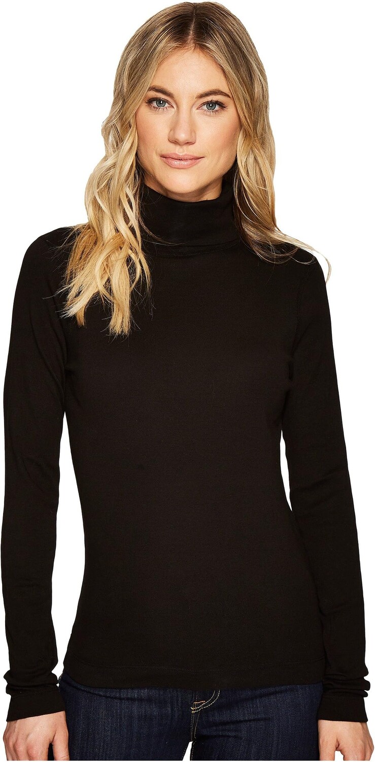 

Лонгслив Three Dots Heritage Rib Long Sleeve Turtleneck, цвет Black 1
