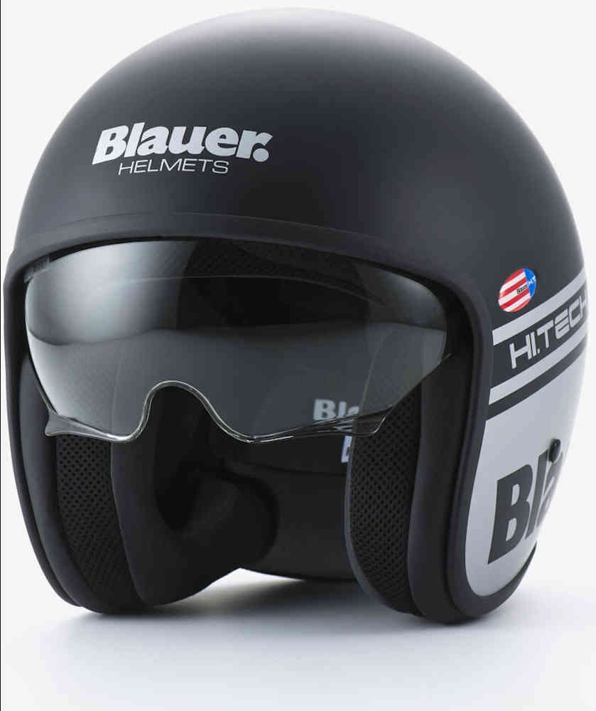 Пилот 1.100 Реактивный шлем Blauer, черный матовый/белый цена и фото