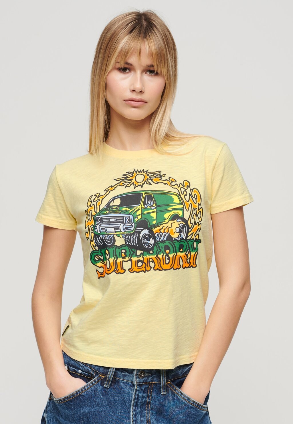 

Футболка с принтом Superdry, желтый