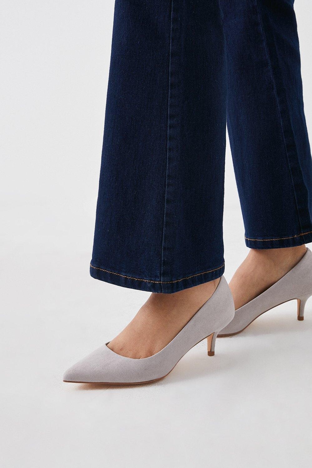 

Туфли-лодочки Dove на каблуке-котенке Dorothy Perkins, серый