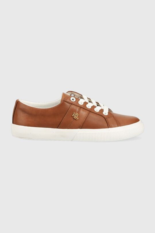 

Кожаные кроссовки Janson II Lauren Ralph Lauren, коричневый