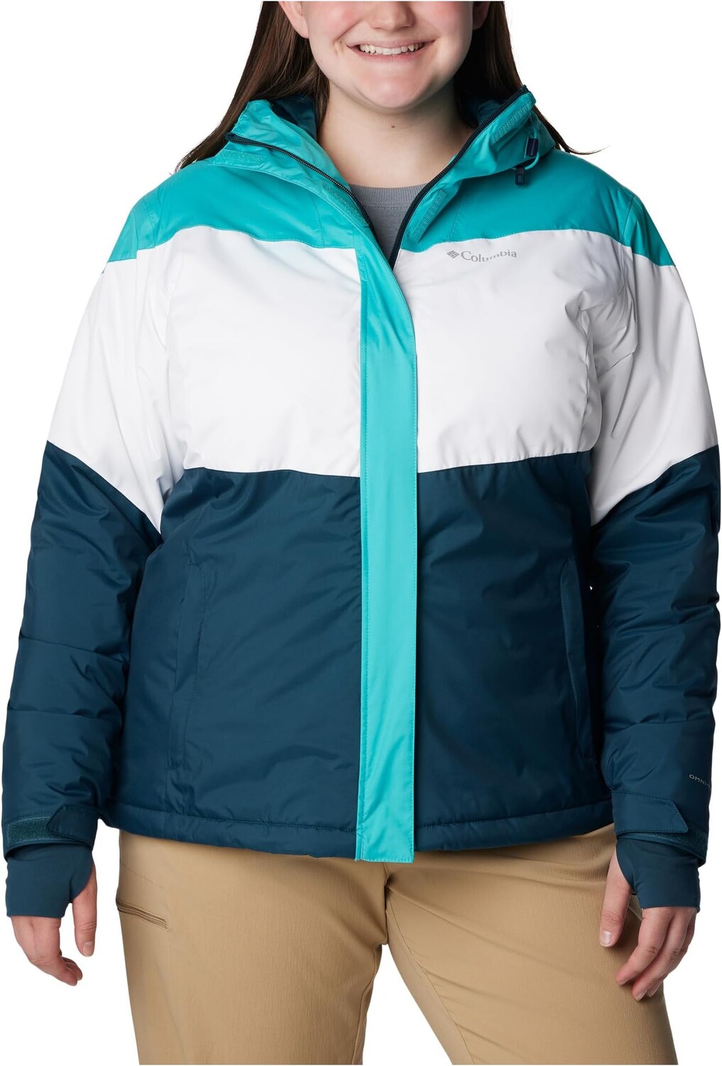 

Утепленная куртка Tipton Peak II больших размеров Columbia, цвет Bright Aqua/White/Night Wave