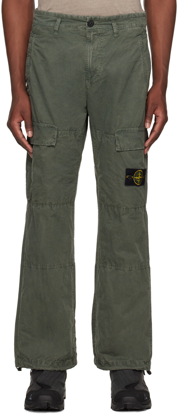 

Брюки карго цвета хаки с нашивками Stone Island