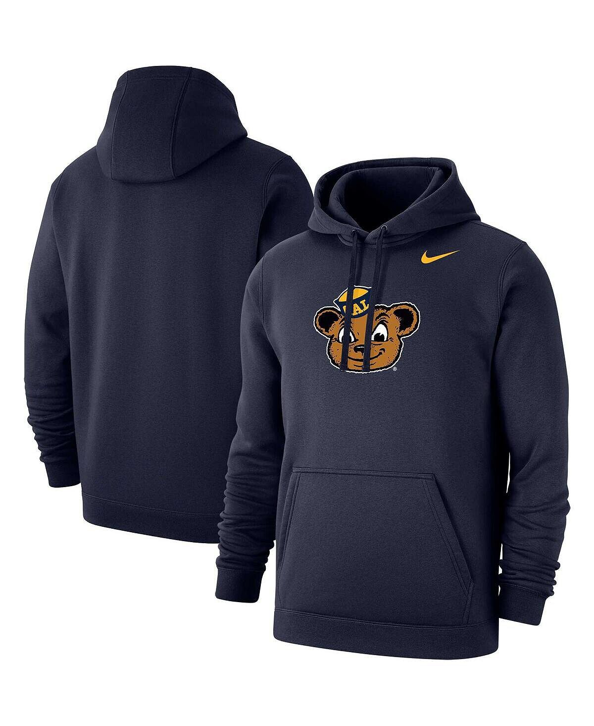

Мужской темно-синий флисовый пуловер с капюшоном и логотипом Cal Bears School Club Nike