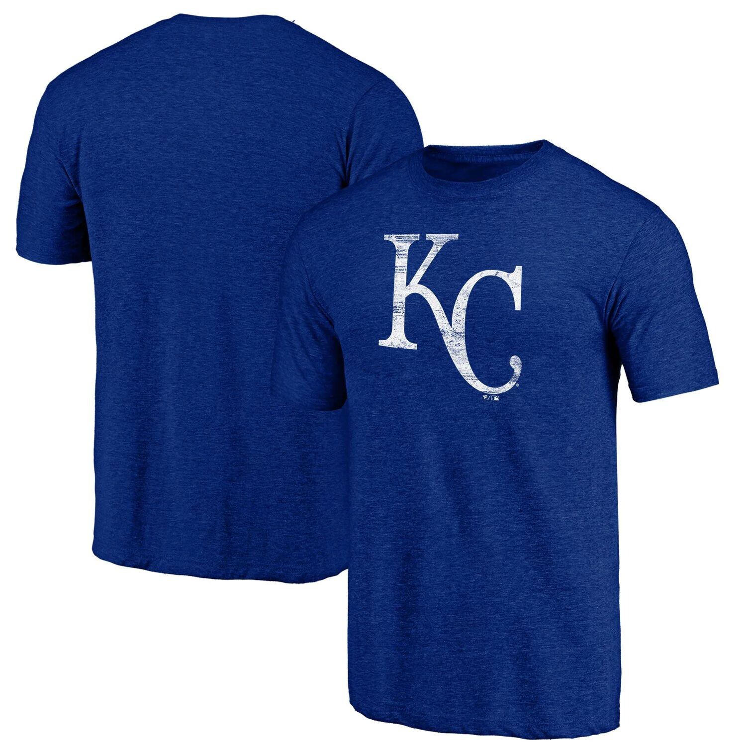 

Мужская футболка Tri-Blend с фирменным логотипом Royal Kansas City Royals Weathered Fanatics