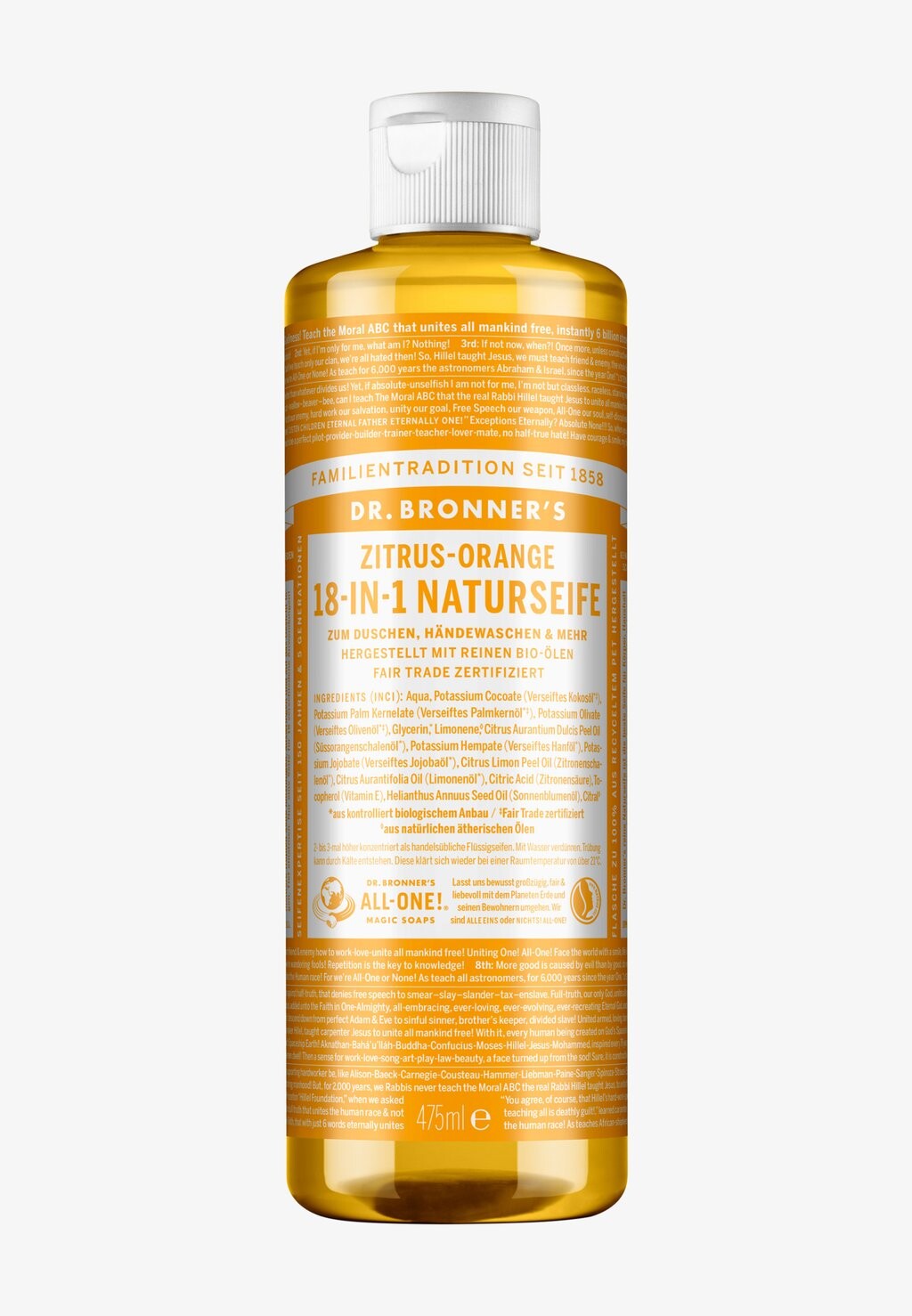 

Гель для душа 18-IN-1 LIQUID SOAP CITRUS-ORANGE Dr. Bronner´S