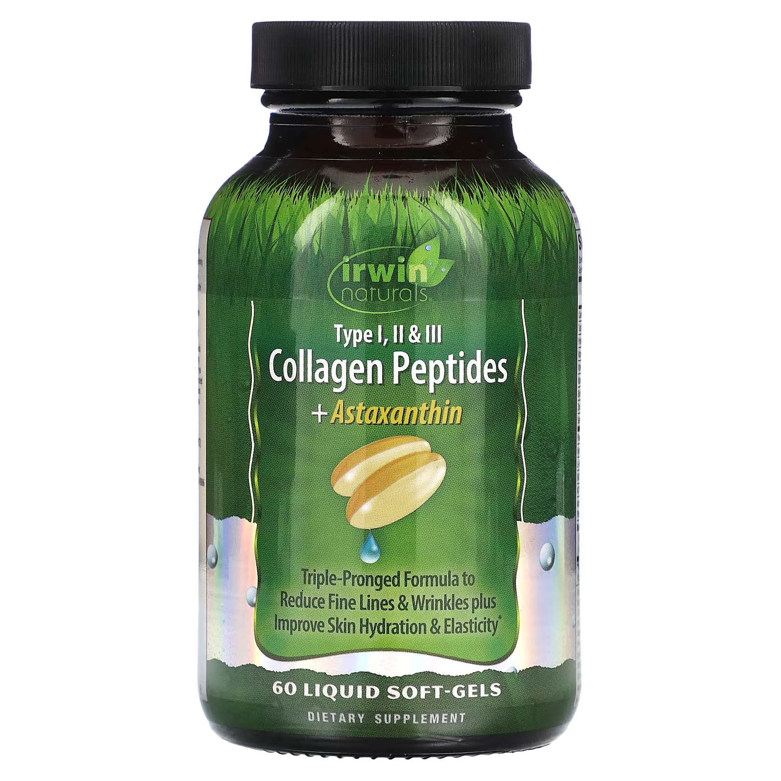 Пищевая добавка Irwin Naturals Коллагеновые пептиды и астаксантин, 60 капсул пищевая добавка irwin naturals для волос 60 капсул