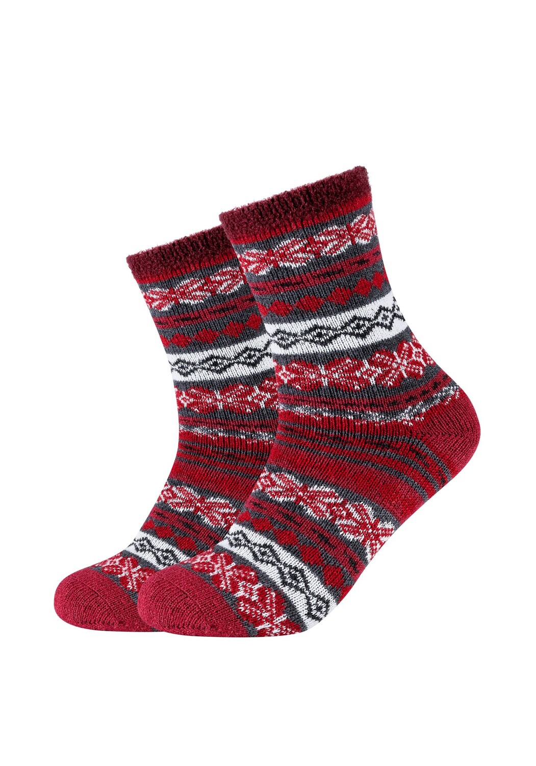 

Носки camano Cosy Norweger Kuschel Flauschig Warm Damen Zopfmuster Lang Flausch Für Winter Set Frauen 2 шт warm & cozy, цвет oxblood red