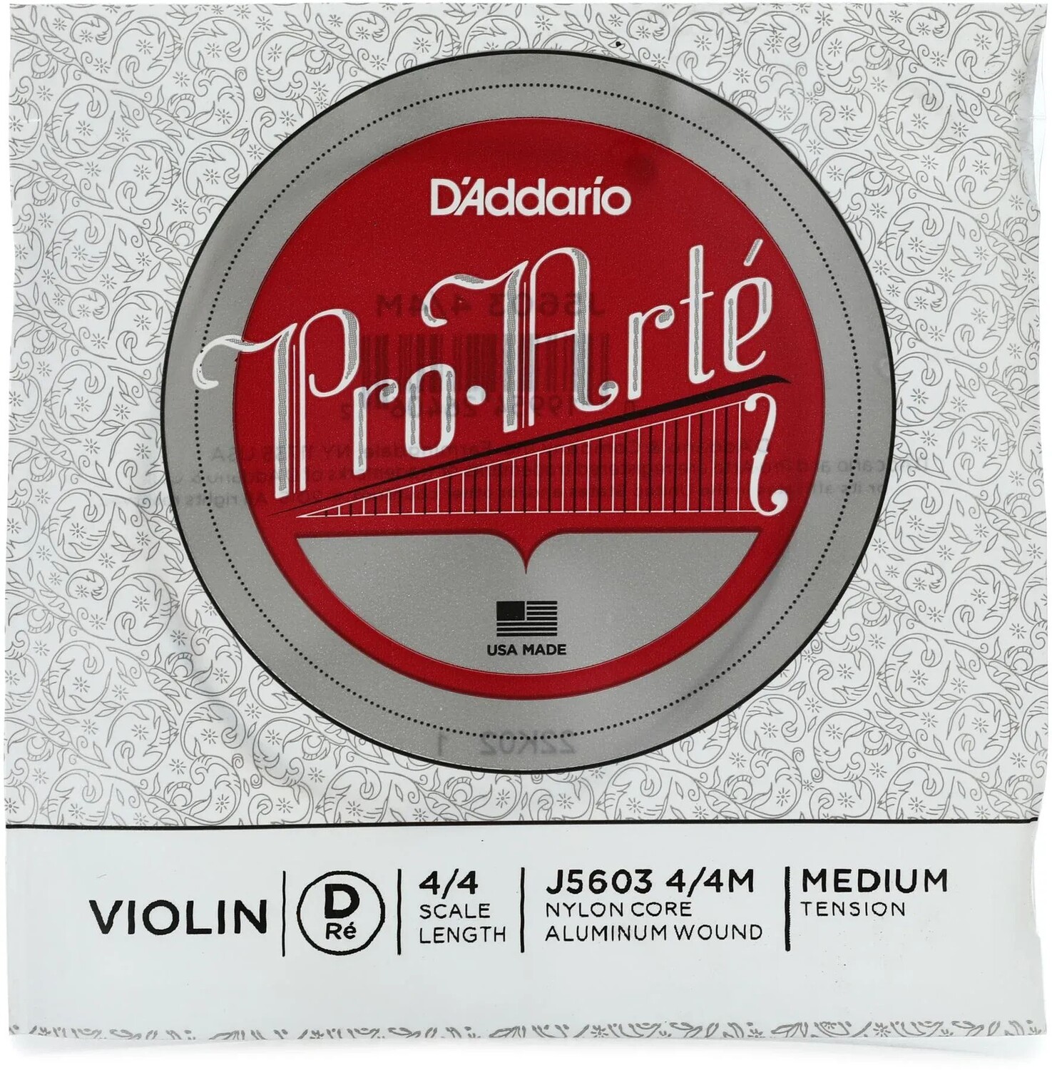 

D'Addario J5603 Pro-Arte Струна D для скрипки - размер 4/4, среднее натяжение