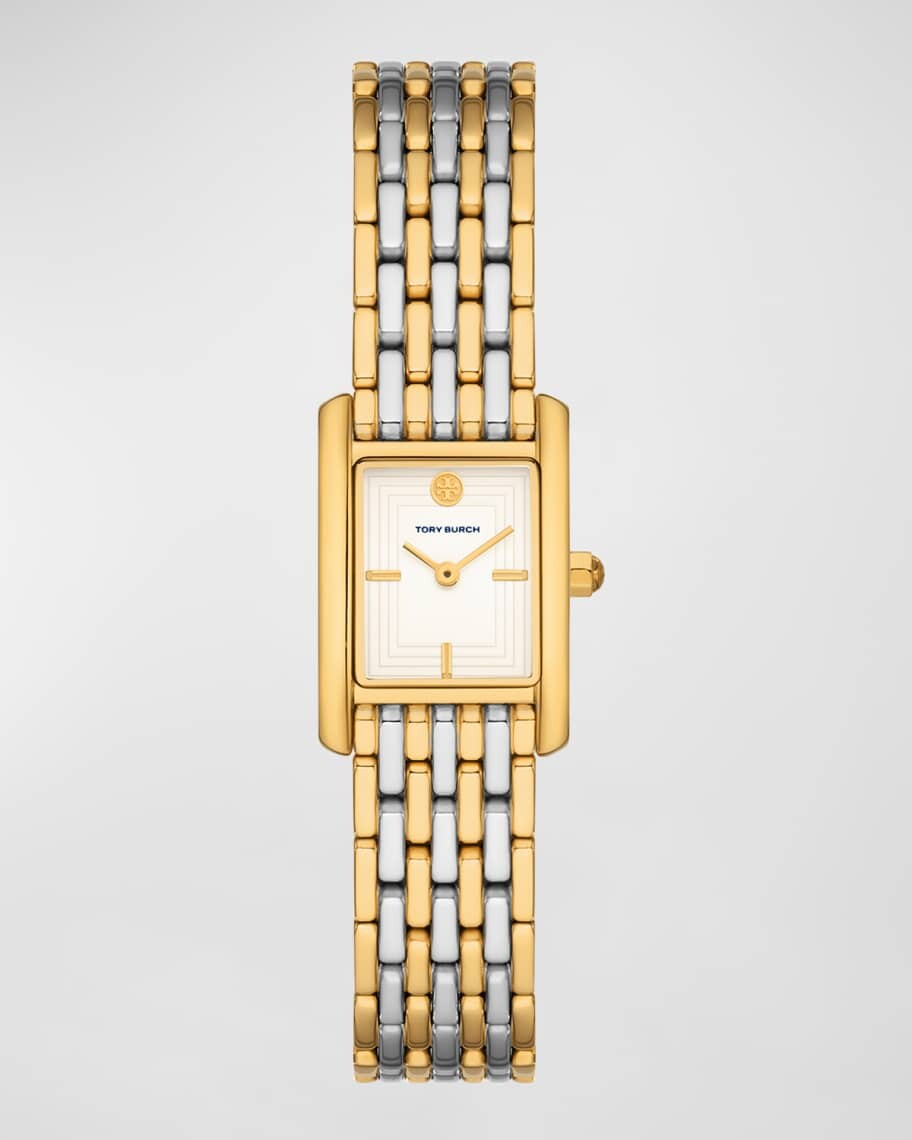 

Двухцветные часы Eleanor Mini с двумя стрелками из нержавеющей стали Tory Burch