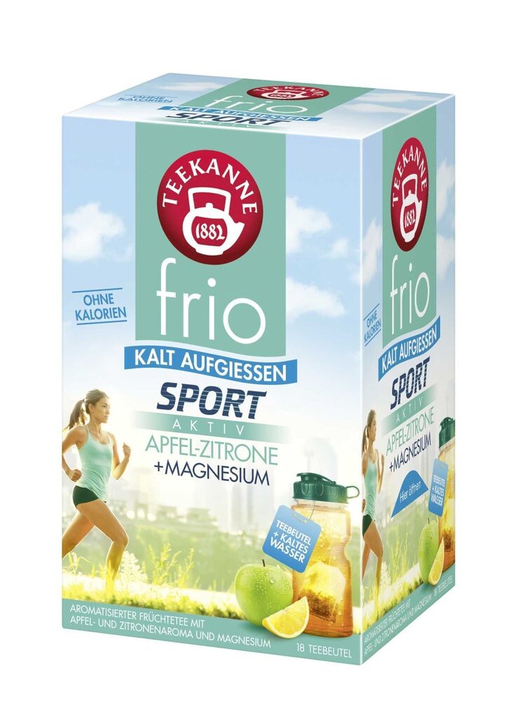 

Чайник Frio Sport Aktiv со вкусом яблока и лимона с магнием 45г Teekanne