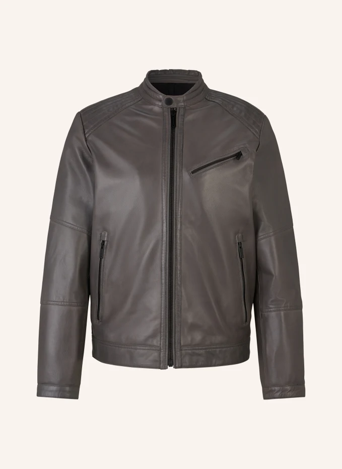 

Кожаная куртка leather jacket wells, серая Strellson, серый