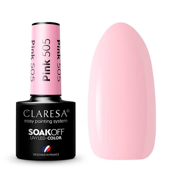Розовый полуперманентный лак для ногтей Claresa