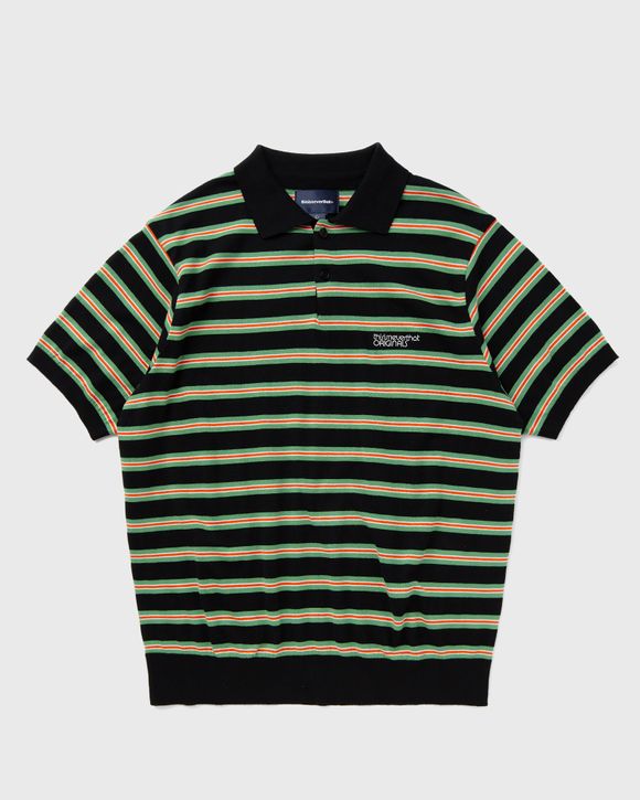 

Поло Thisisneverthat Striped Knit Polo, черный