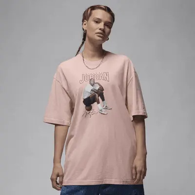 

Футболка Jordan Women's Oversized Graphic T-Shirt, цвет Pink Glaze