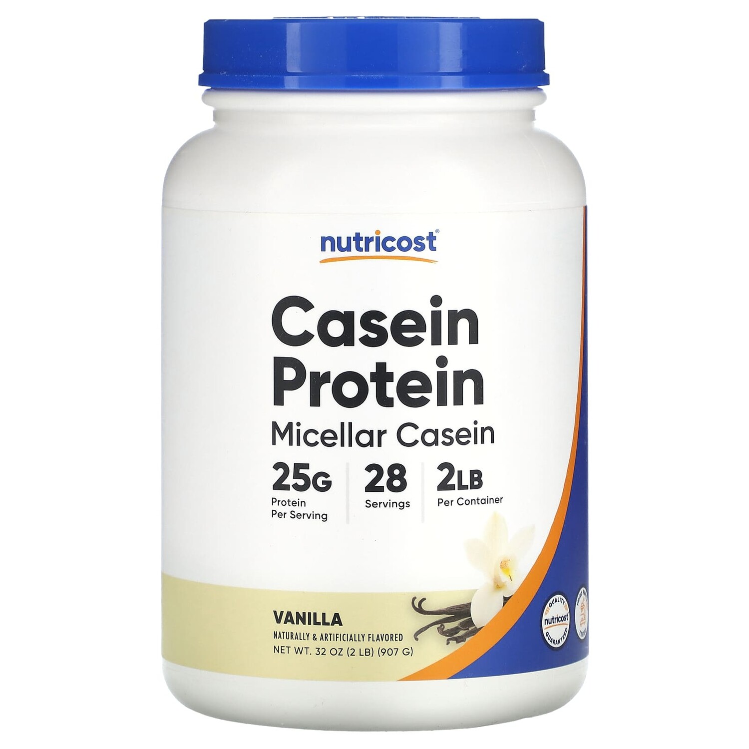 

Казеиновый протеин, со вкусом ванили, 907 г (2 фунта), Nutricost