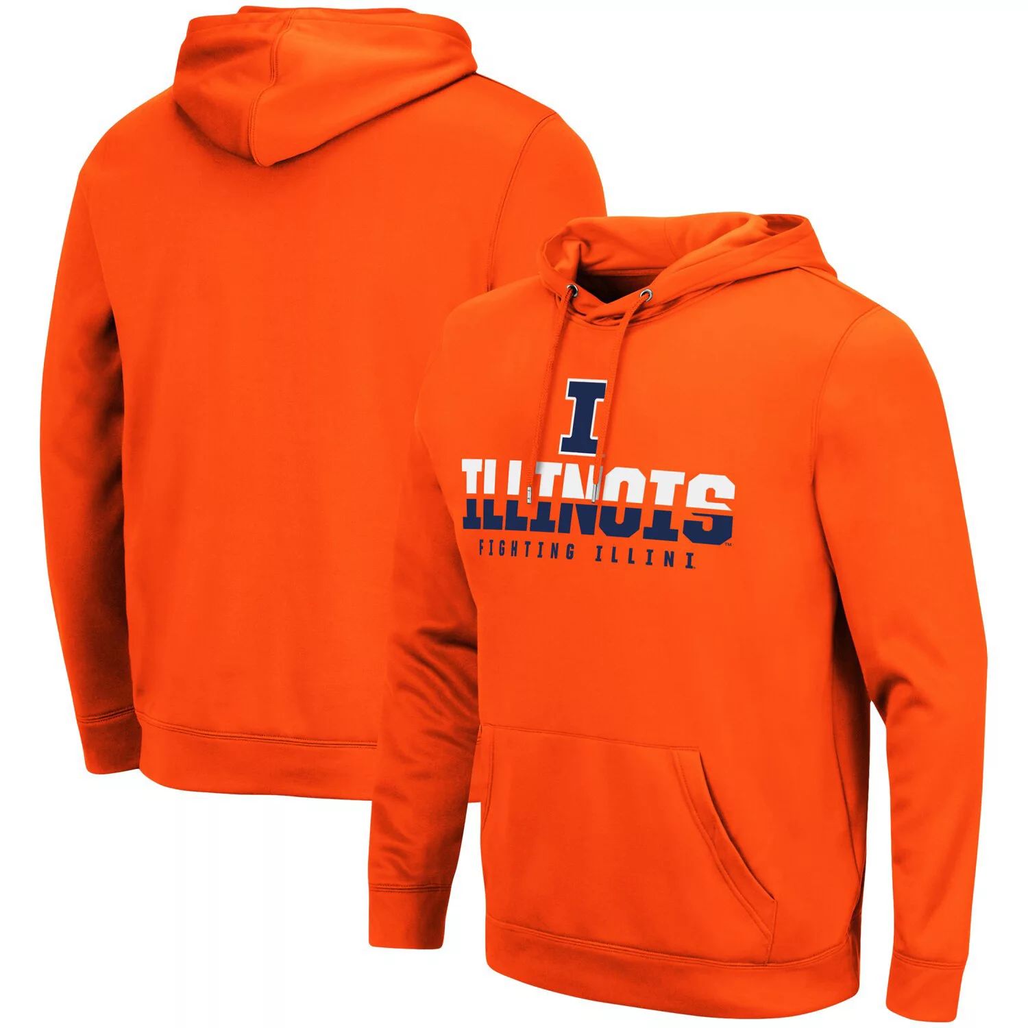 Мужской оранжевый пуловер с капюшоном Illinois Fighting Illini Lantern Colosseum
