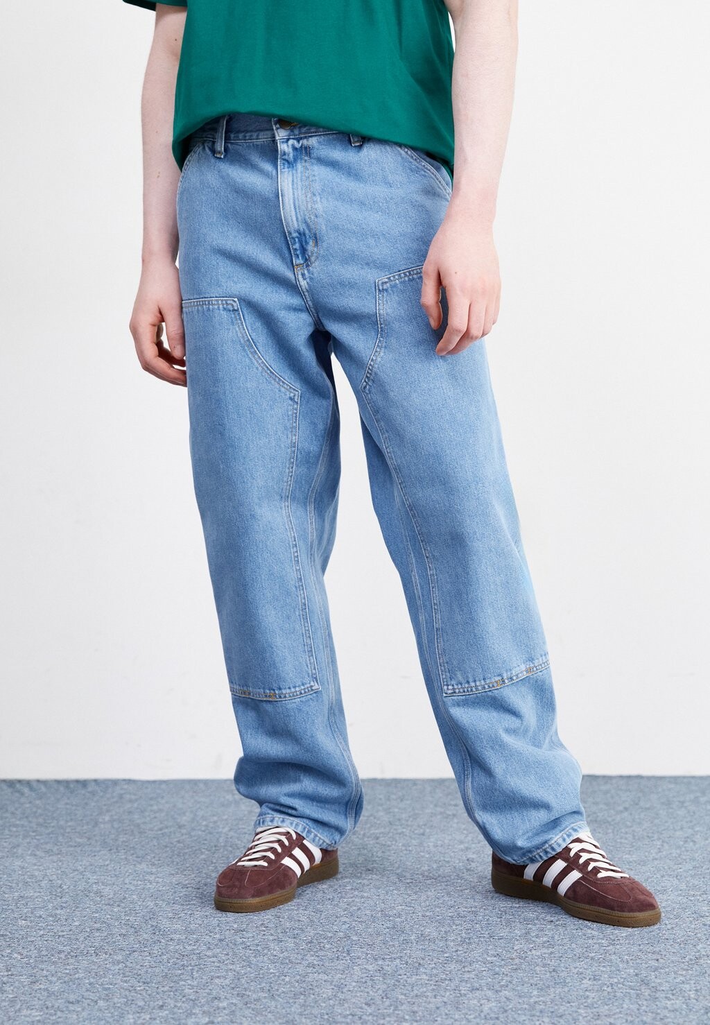 

Мешковатые джинсы Double Knee Pant Carhartt WIP, цвет blue stone bleached