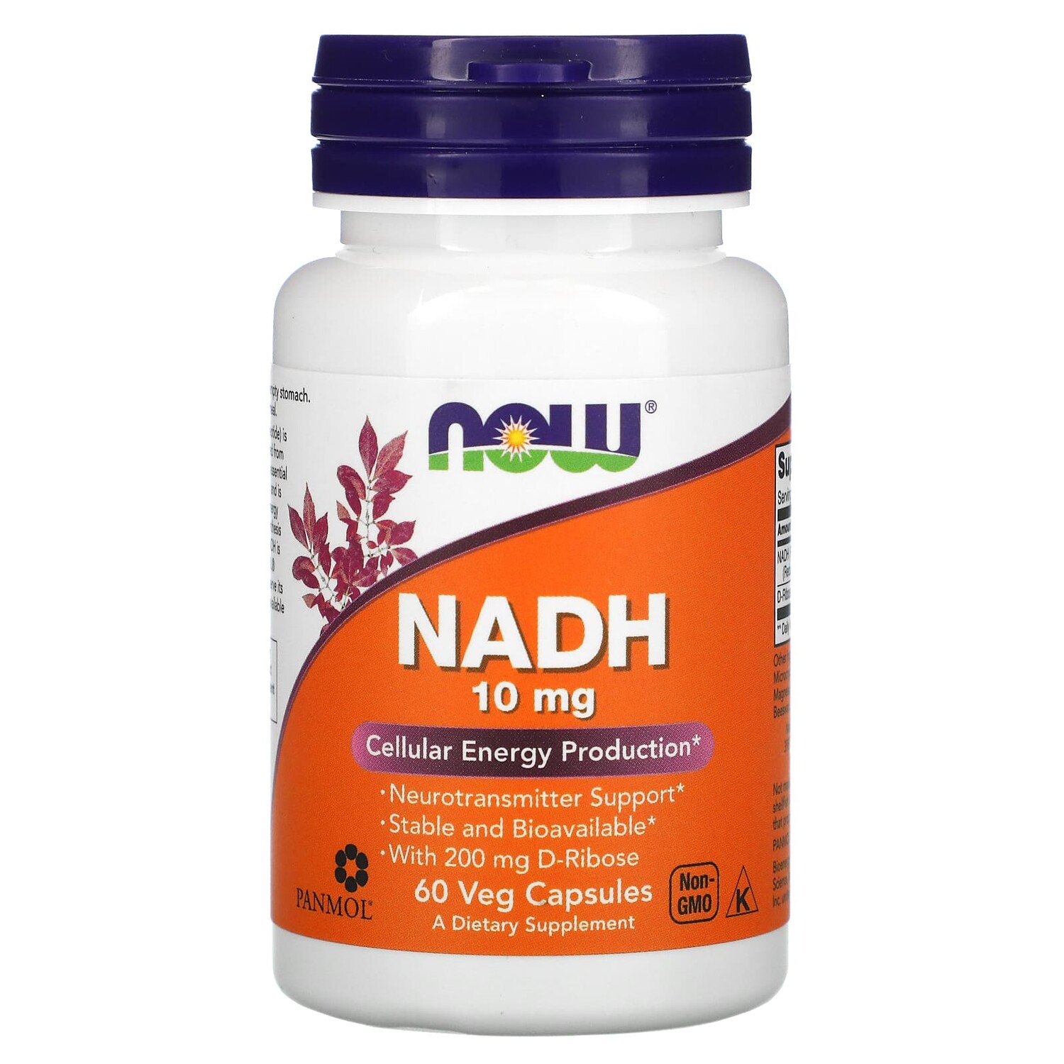 

НАДH, 10 мг, 60 растительных капсул, NOW Foods