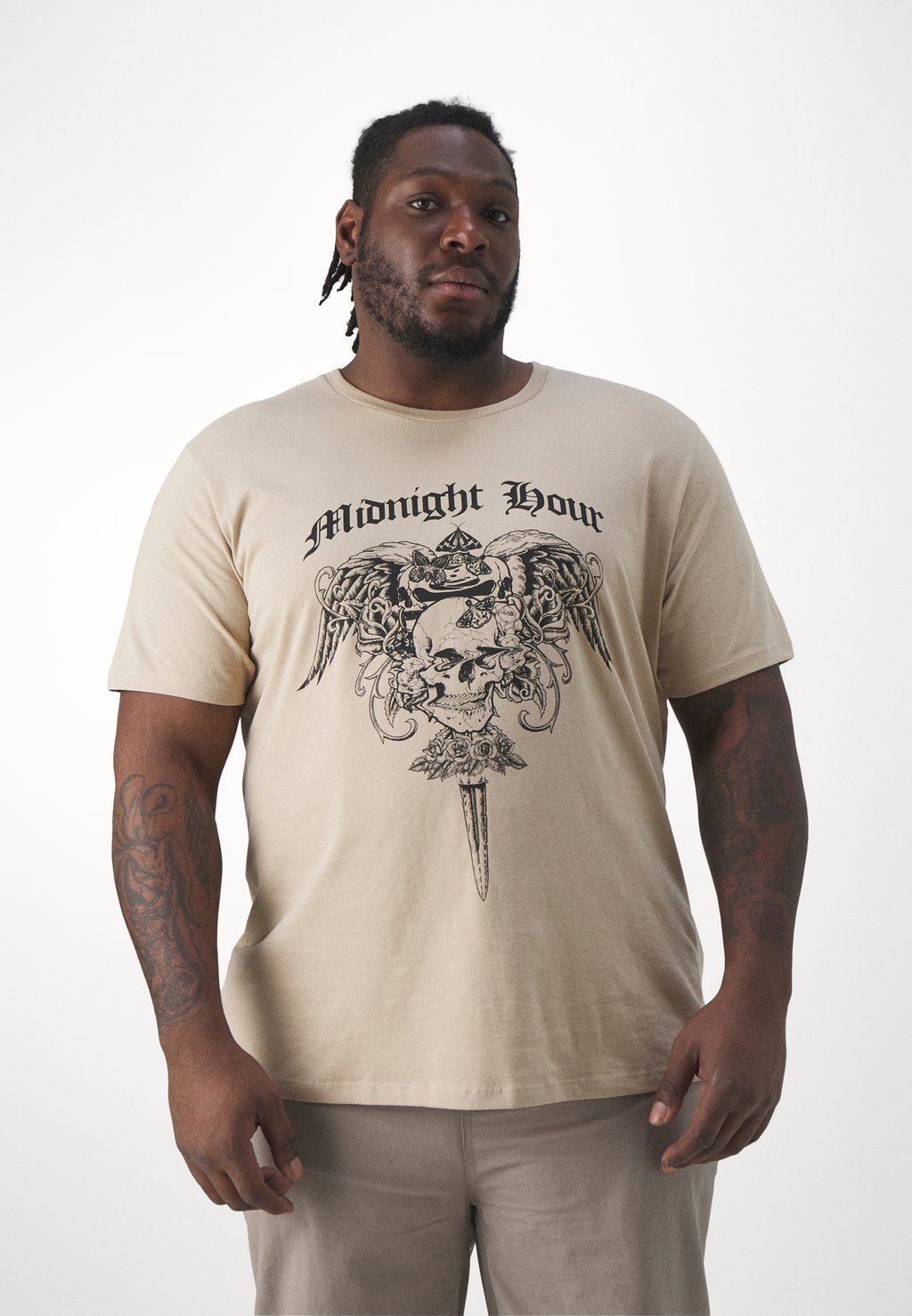 

Футболка с принтом Jormidnight Tee Crew Neck Jack & Jones, цвет humus