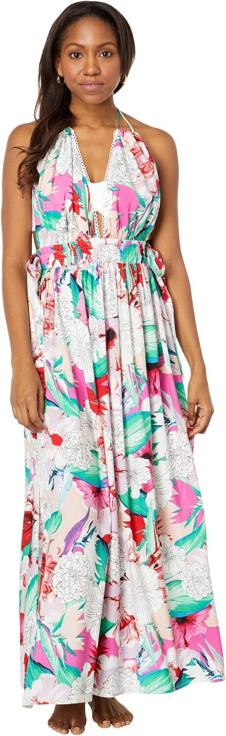 

Пляжное платье America & Beyond Amethyst Bloom Halter Dress, разноцветный
