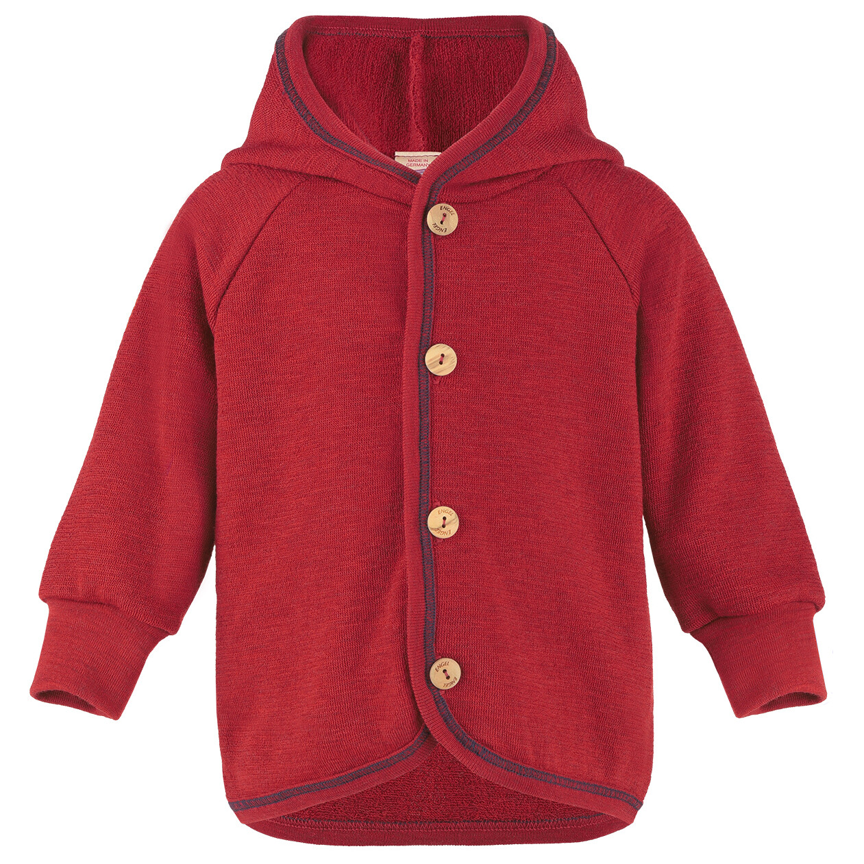 

Повседневная куртка Engel Baby Kapuzenjacke mit Holzknöpfen, цвет Rot Melange