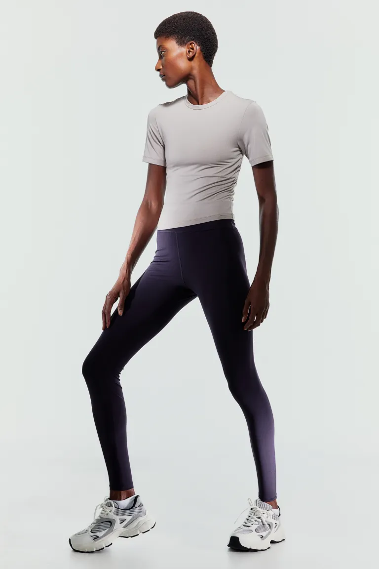 

Спортивные леггинсы с высокой талией H&M, фиолетовый