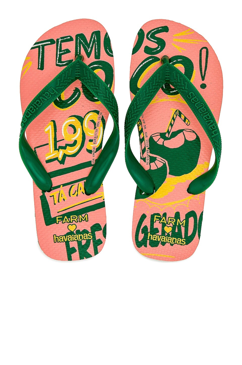 

Сандалии Havaianas Farm Rio Coconut, зеленый