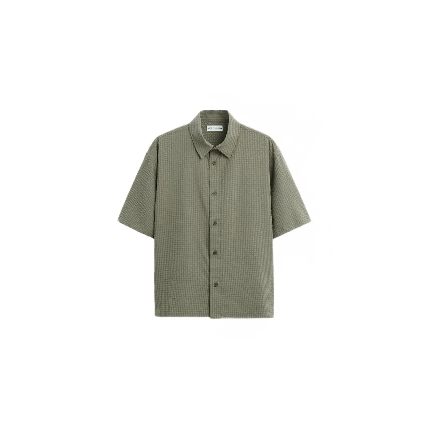 

Рубашка мужская зеленая Zara, зеленый