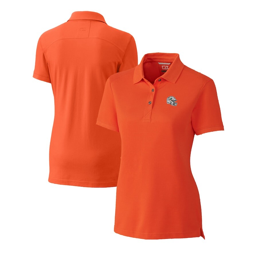 

Поло с длинным рукавом Cutter & Buck Miami Dolphins, оранжевый