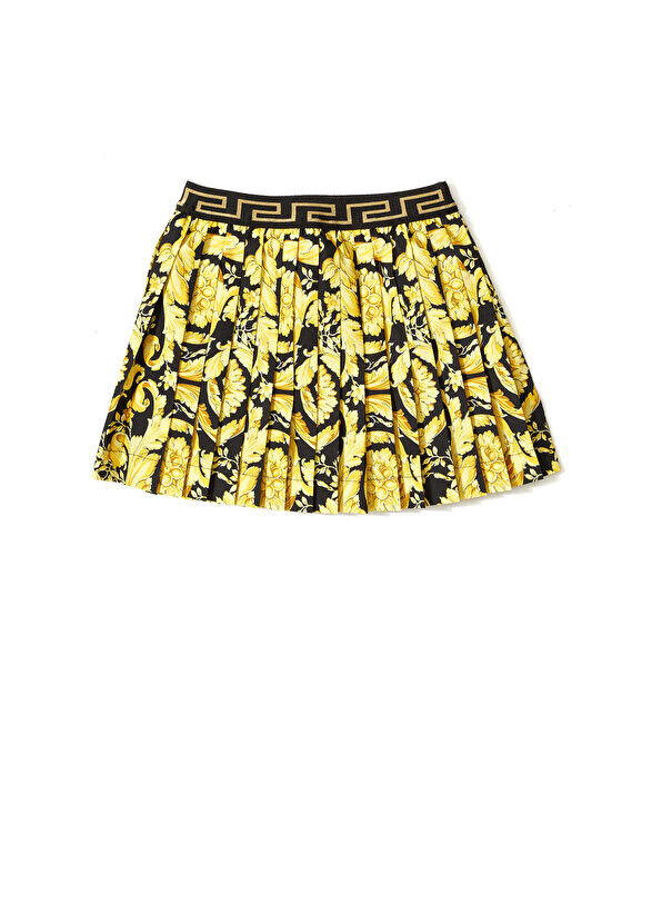 

Черная золотая юбка с узором для девочки Versace