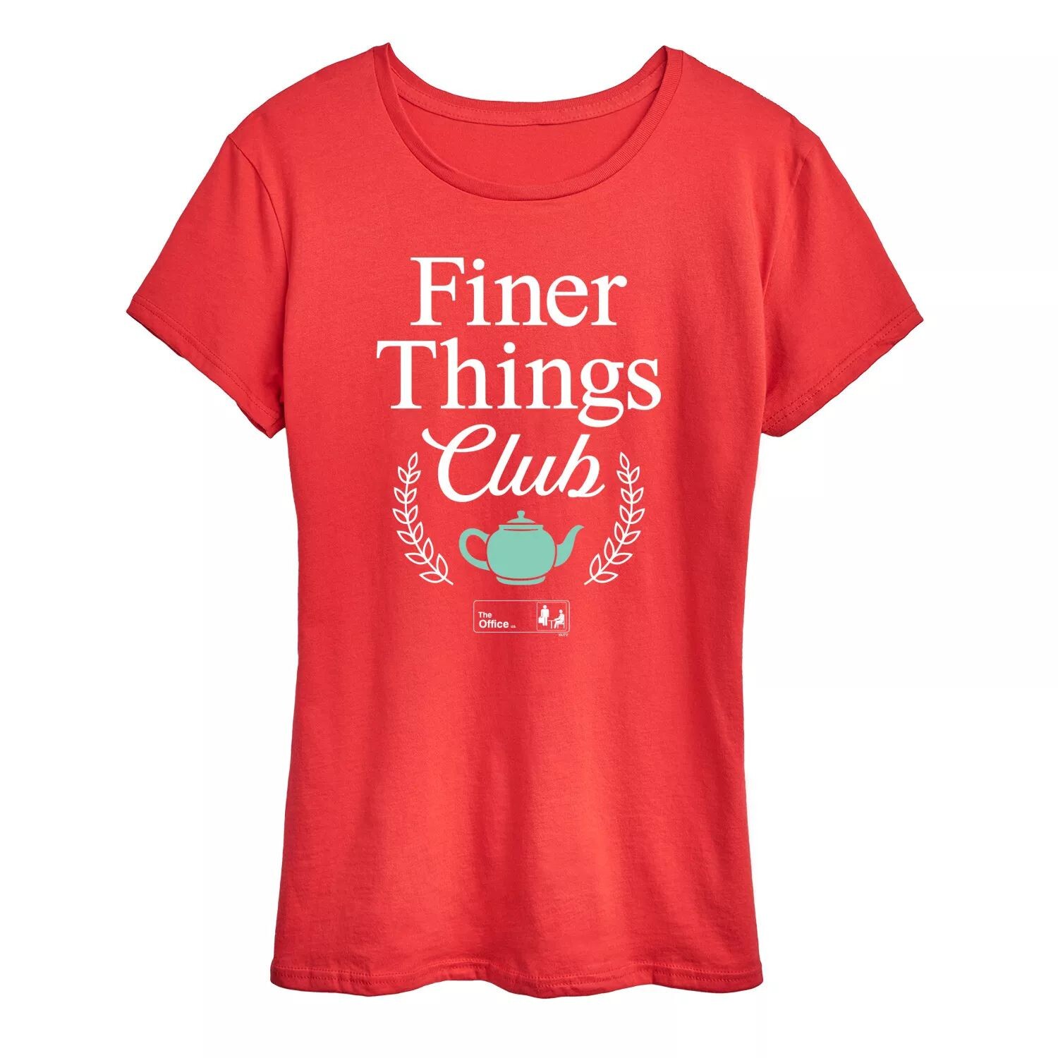 

Женская футболка с графическим рисунком The Office Finer Things Club Licensed Character, красный