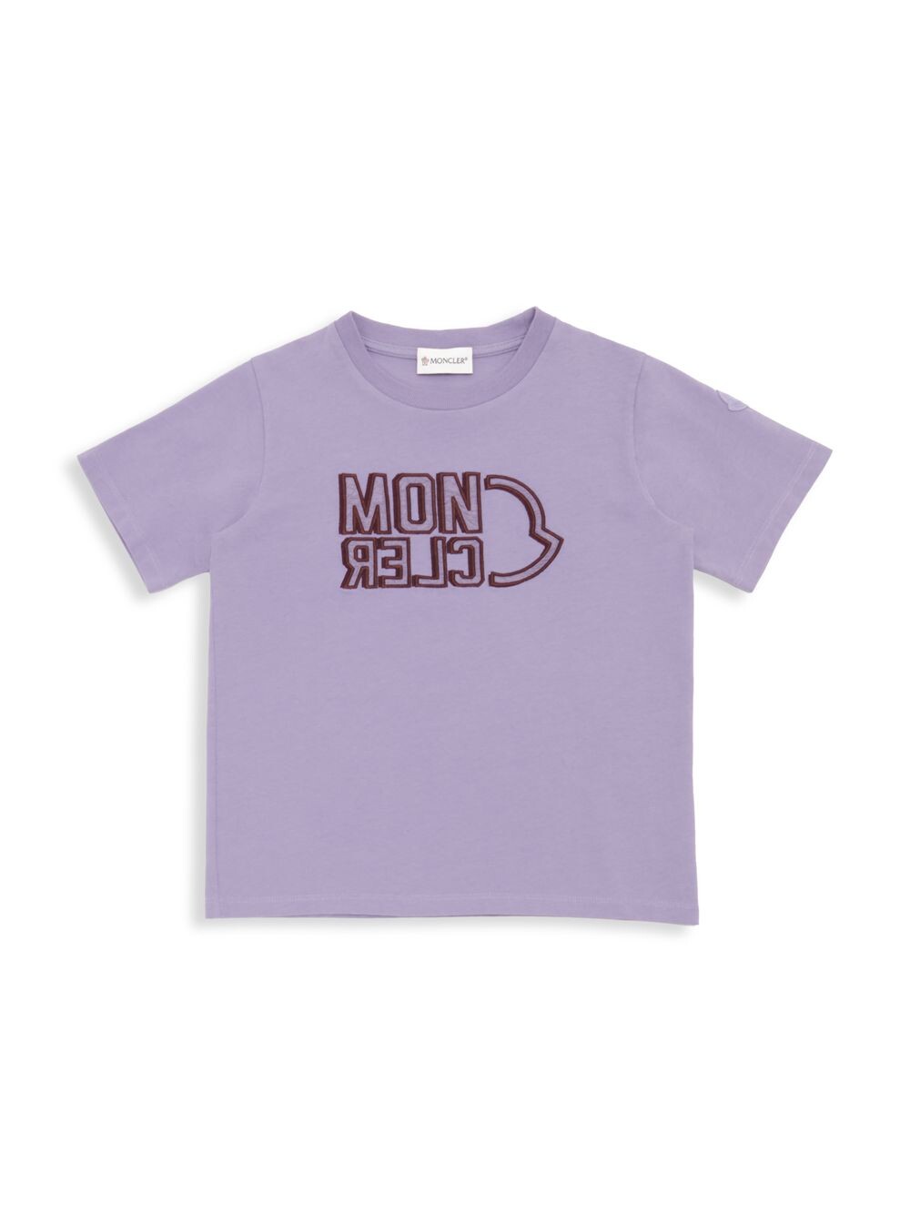 

Футболка Little Kid с короткими рукавами и логотипом Moncler, фиолетовый