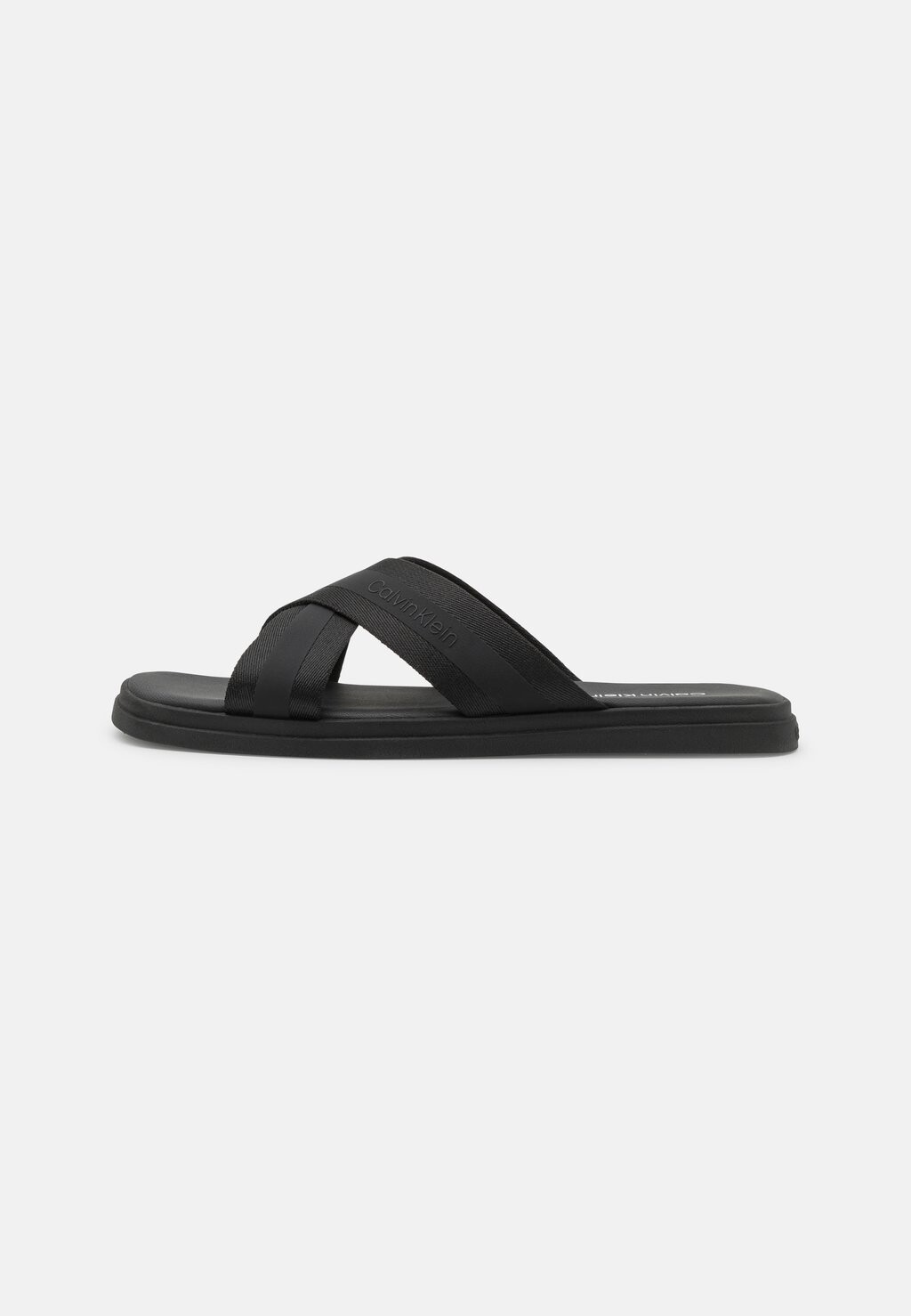 Мюли на плоской подошве CROSS Calvin Klein, цвет black мюли на плоской подошве slide monogram calvin klein jeans цвет black